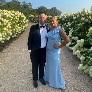 Lulu's Light Blue One-Shoulder Dress